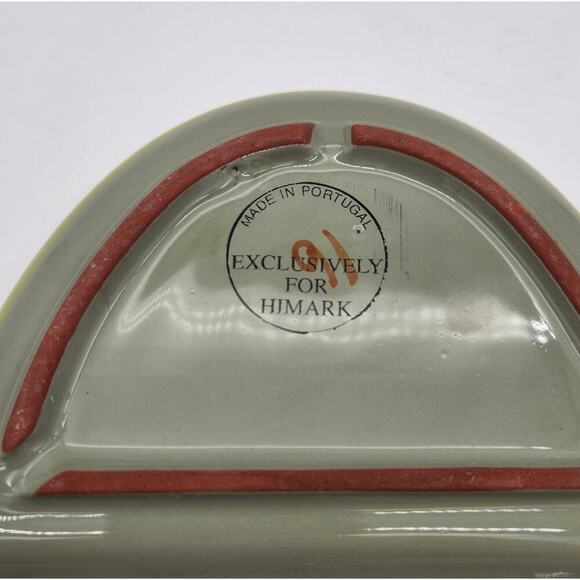 Himark Made In Portugal Moss‎ Green With Terracotta Rim 12" Divided Serving Dish - Picture 5 of 7